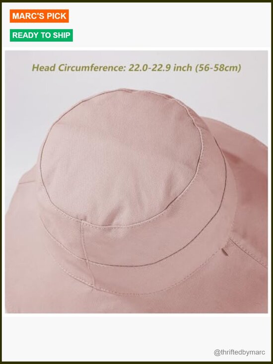 Wide Brim Reversible Bucket Hat UPF50+ Sun Protection Packable Cotton main image 7